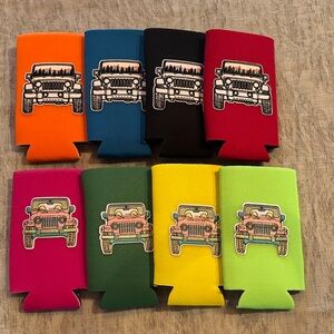 Colorful Jeep Slim  Can Coolers